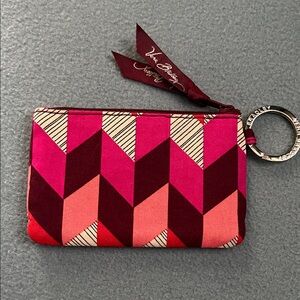 Vera Bradley Chevron Keychain Wallet in Pink and Red